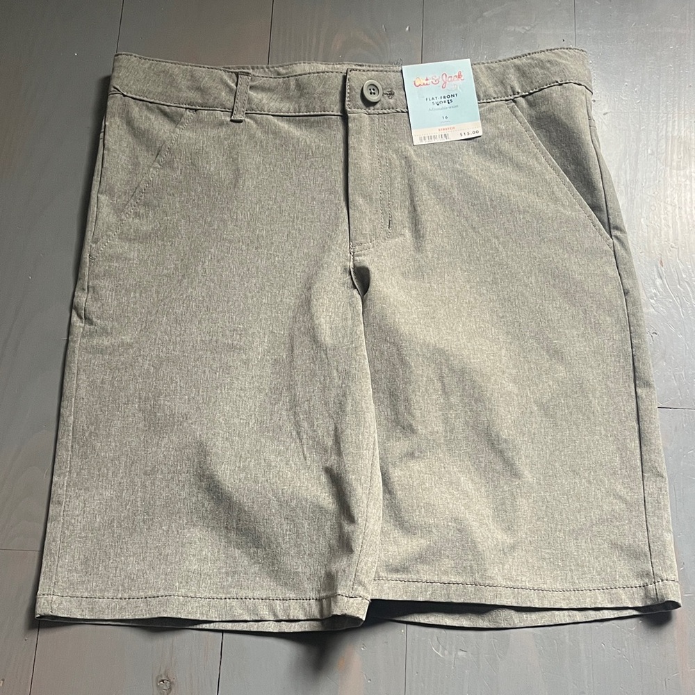 Boy’s Size 16 Cat & Jack Gray Flat-Front Shorts